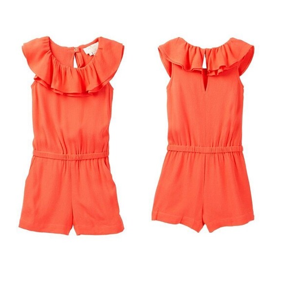 kate spade new york Other - Kate Spade Toddler Girls Geranium Orange Avery Romper One Piece NEW $84 2 2T